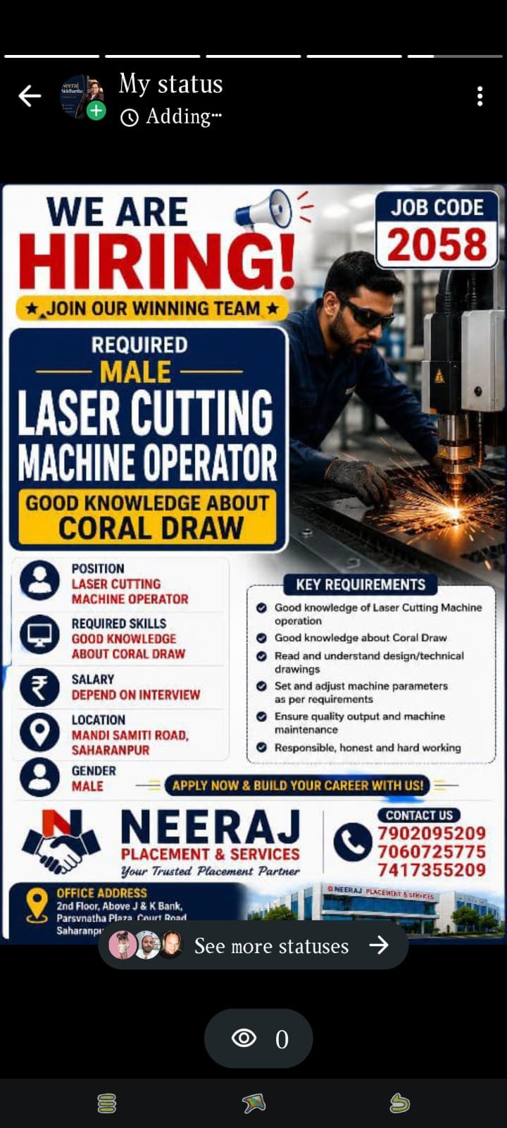 Laser Cutting Machine Operator — Photo 3