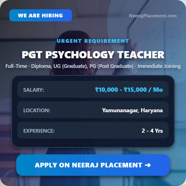 PGT Psychology Teacher — Photo 1