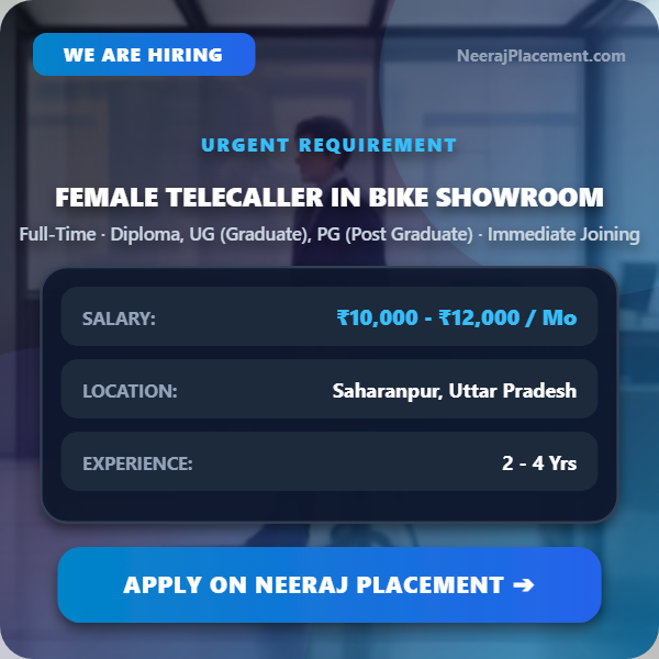 female telecaller in bike showroom — Photo 1