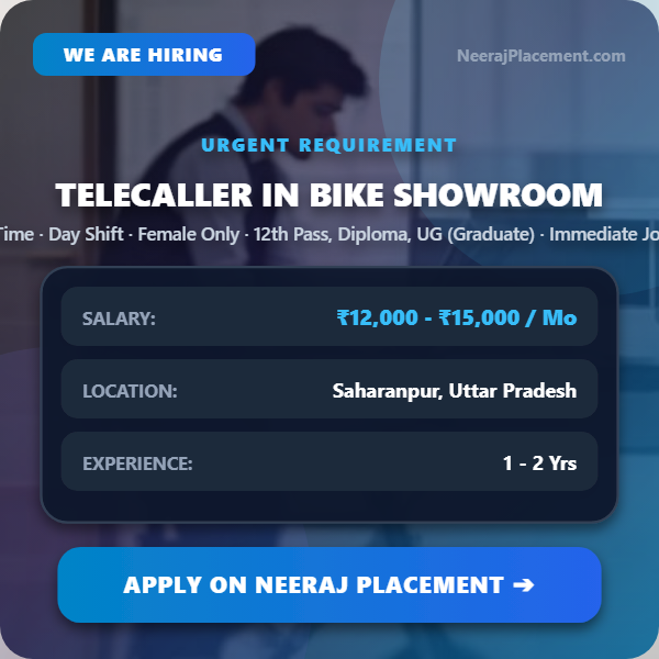 Telecaller in Bike Showroom — Photo 1