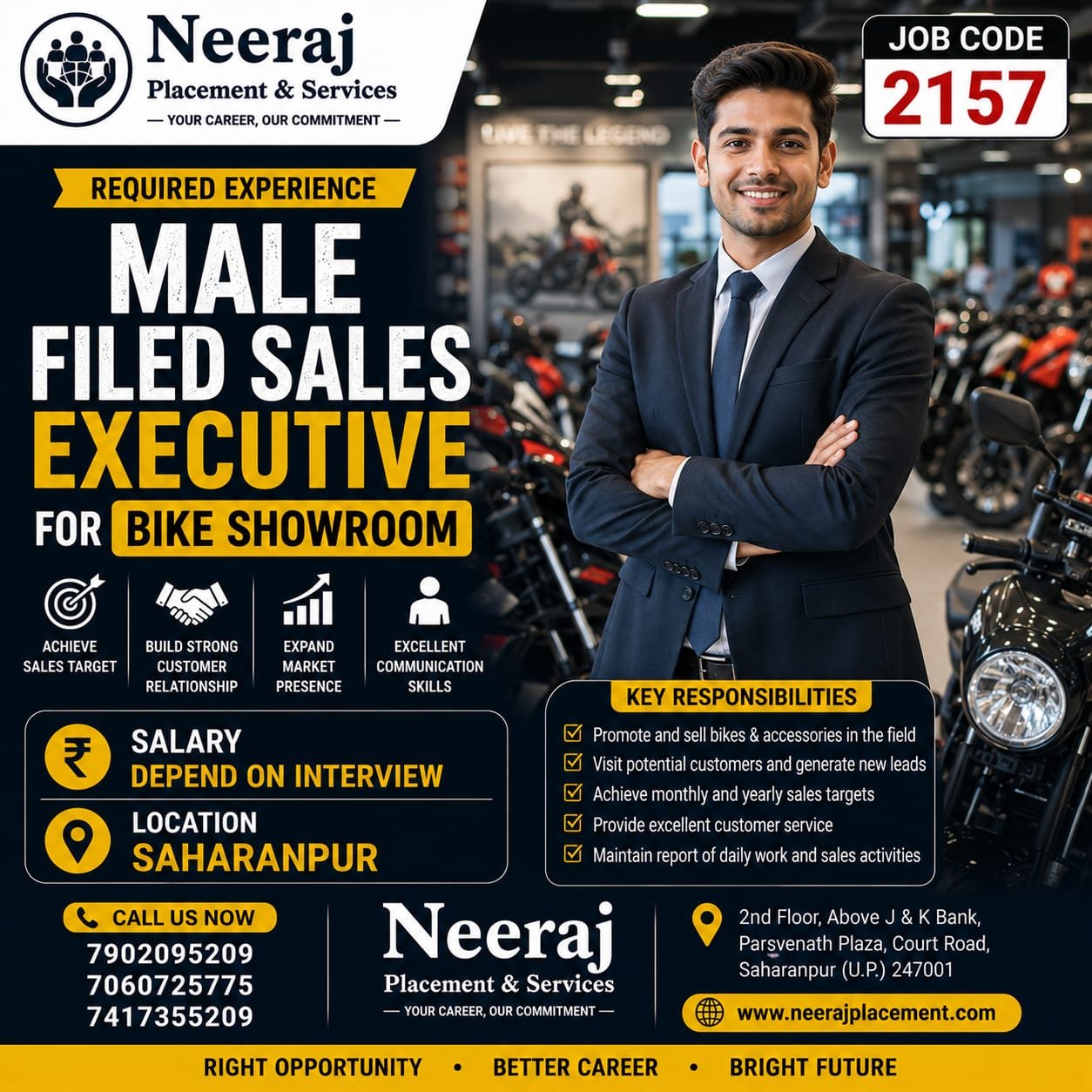 Store Incharge in Bike Showroom — Photo 3