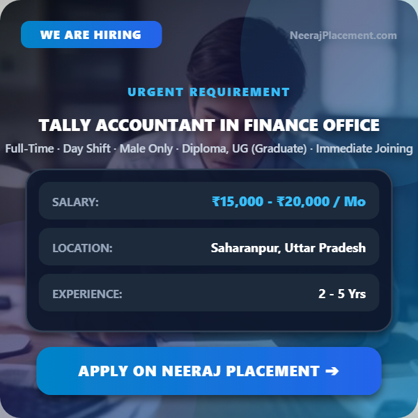 Tally Accountant in Finance Office — Photo 1