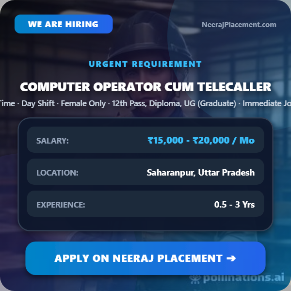 Computer Operator Cum Telecaller — Photo 1