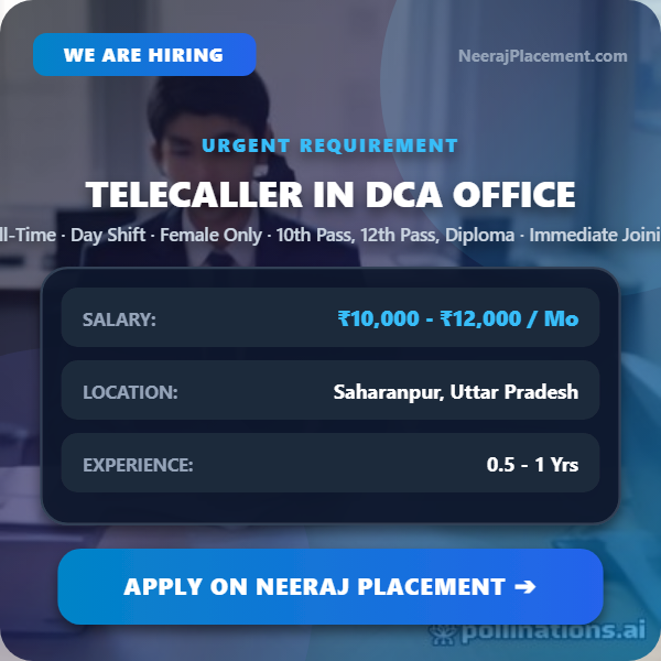Telecaller in DSA Office — Photo 1
