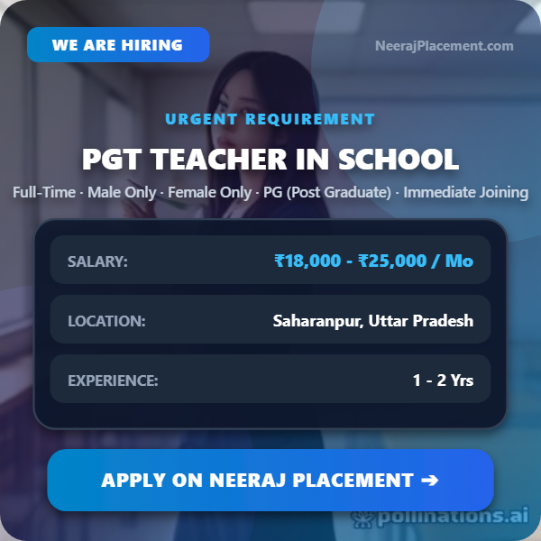 PGT Teacher in School — Photo 1