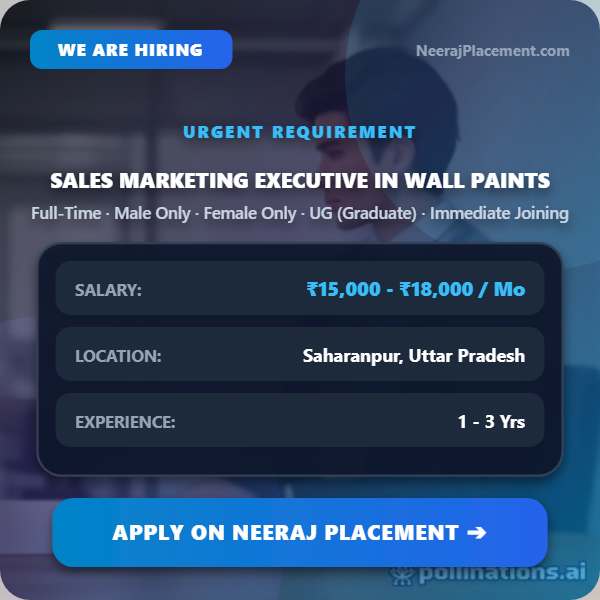 Sales Marketing Executive in Wall Paints — Photo 1