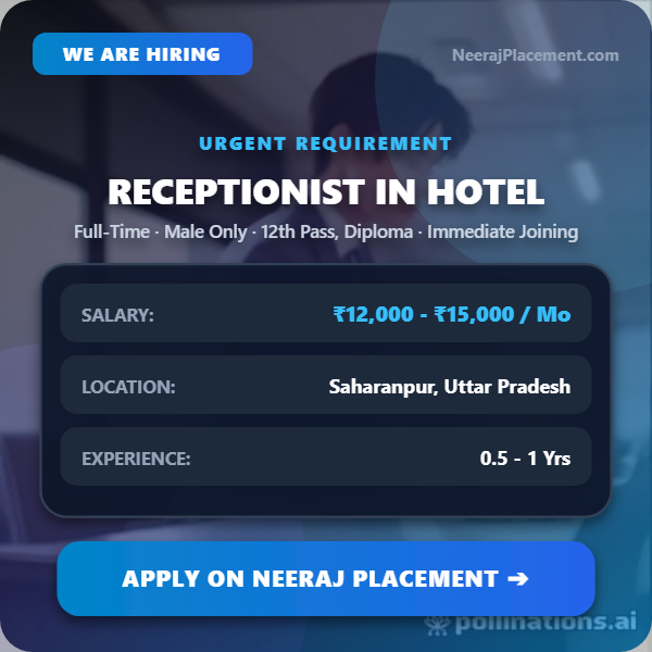 Receptionist in Hotel — Photo 1