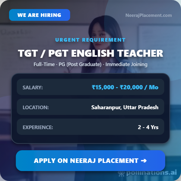 TGT / PGT English Teacher — Photo 1
