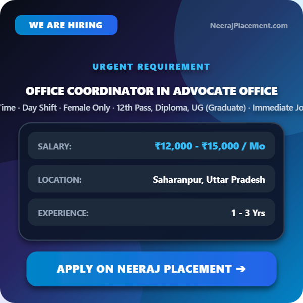Office Coordinator in Advocate Office — Photo 1