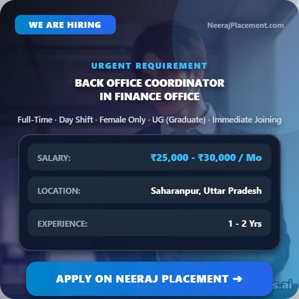Back Office Coordinator in Finance Office — Photo 1