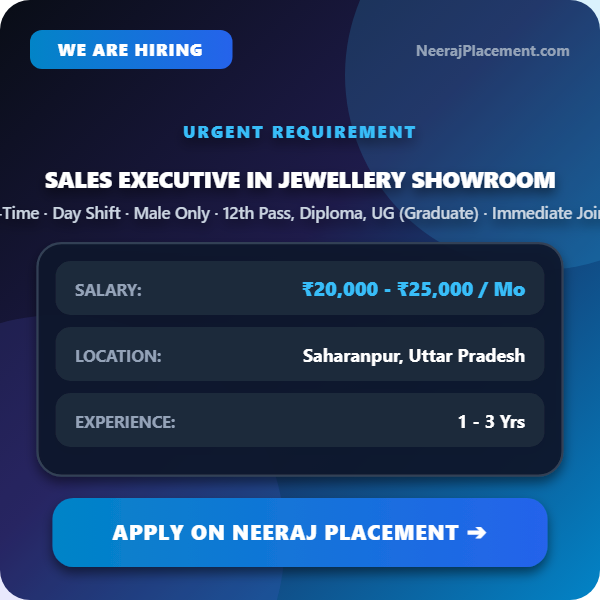 Sales Executive in Jewellery Showroom — Photo 1