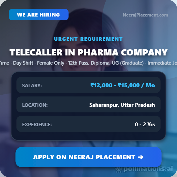 Telecaller in Pharma Company — Photo 1