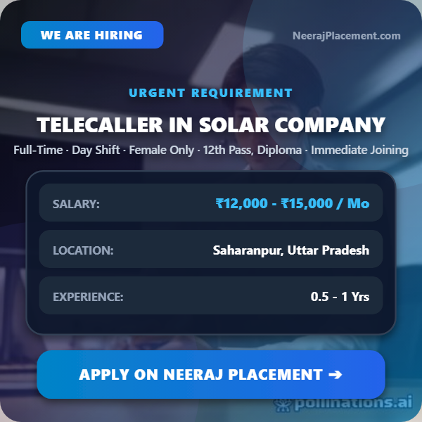 Telecaller in Solar Company — Photo 1
