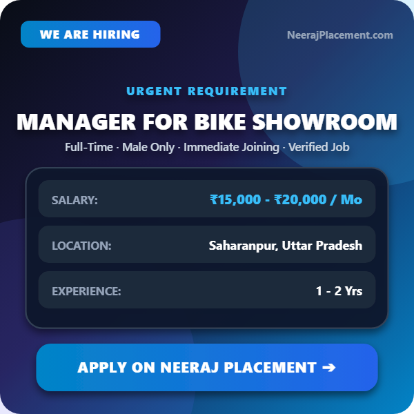 Manager for Bike Showroom — Photo 1