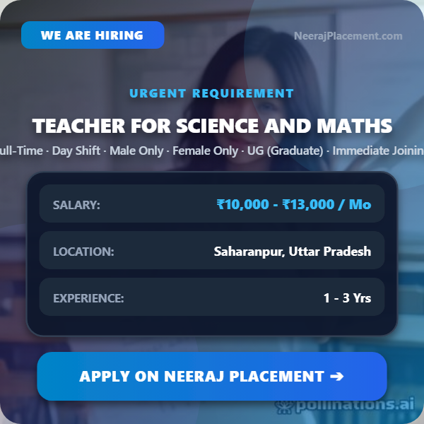 Teacher for Science and Maths — Photo 1