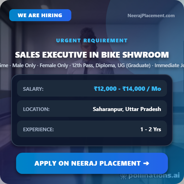 Sales Executive in Bike Shwroom — Photo 1