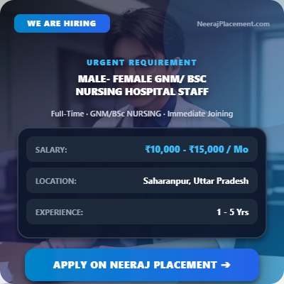 MALE- FEMALE GNM/ BSc NURSING HOSPITAL STAFF — Photo 1