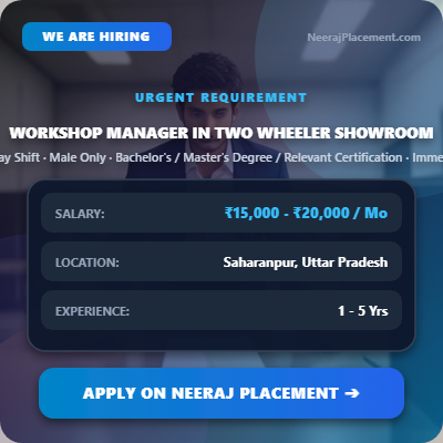 Workshop Manager in Two Wheeler Showroom — Photo 3