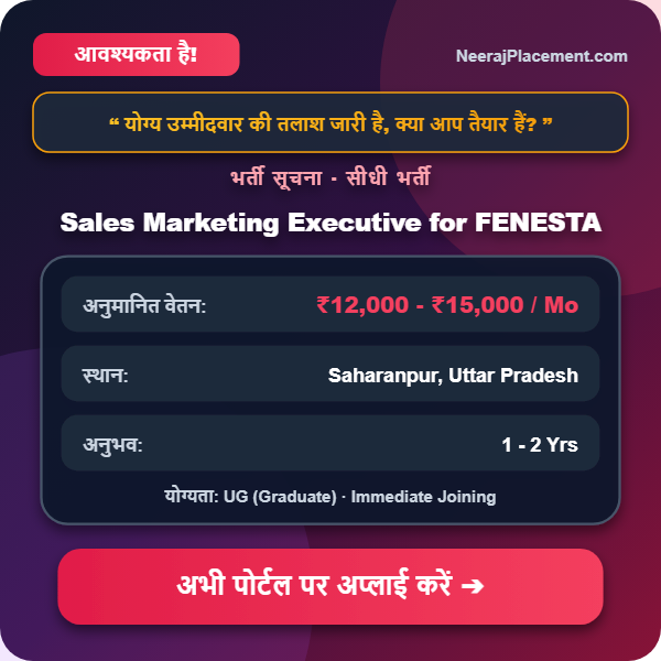 Sales Marketing Executive for FENESTA — Photo 2