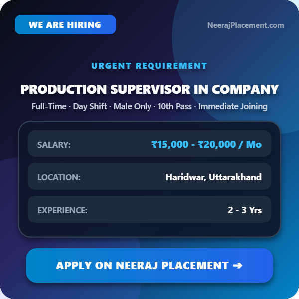 Production Supervisor in Company — Photo 1