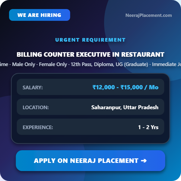 Billing Counter Executive in Restaurant — Photo 1